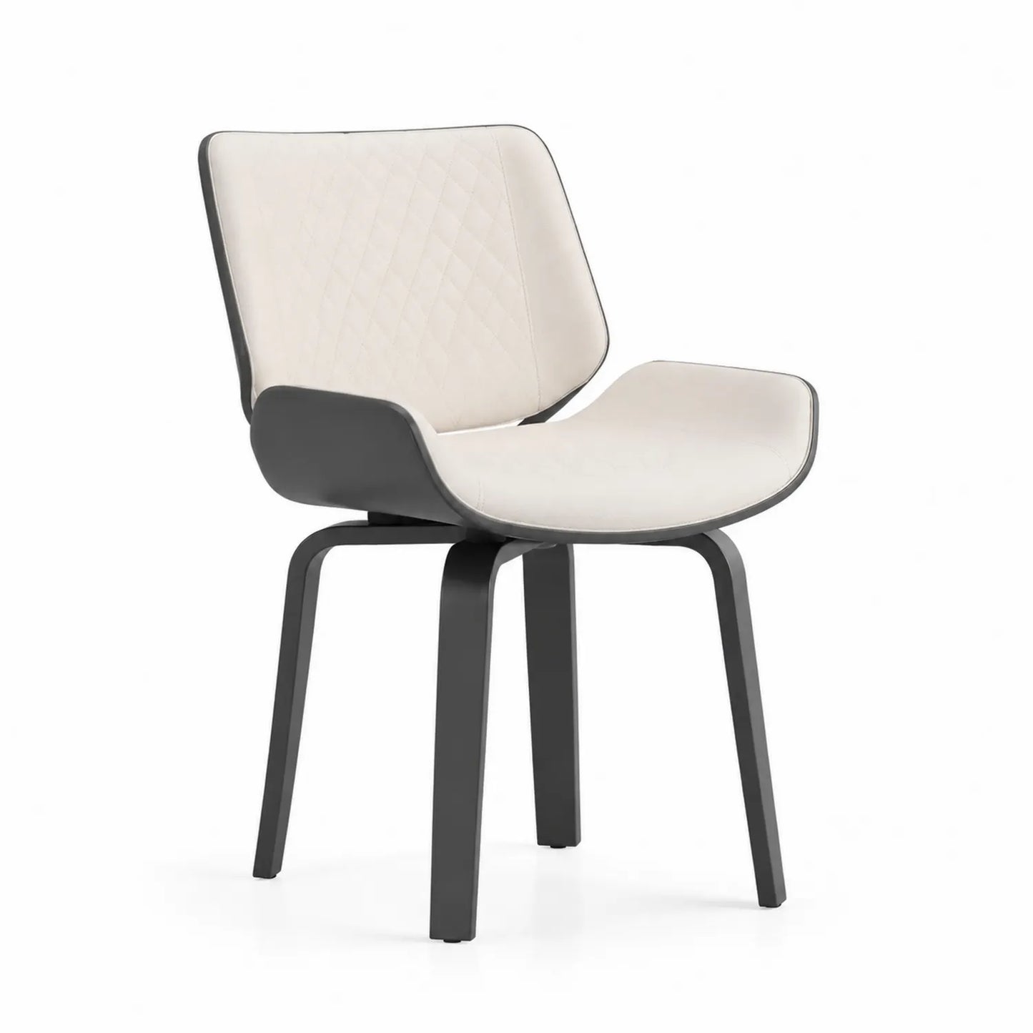 Stuhl mit Stoffbezug und Holzrahmen Beige