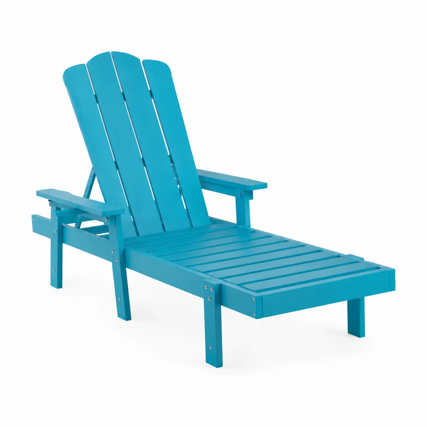 Holz Sonnenliege Blau Verstellbar